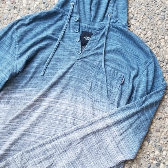 Astars Blue and Gray Ombre Lightweight Sweatshirt - Picture 3 of 5